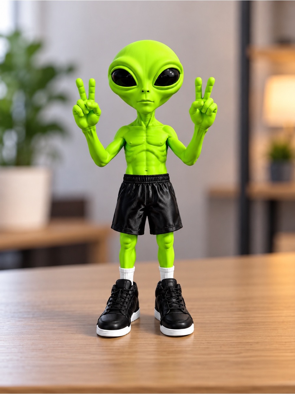 Green Alien Action Figure Kids Toy by